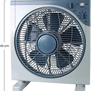Turbo Ventilador Cuadrado Con Temporizador, Black Mount, Rejilla De Seguridad Y 3 Velocidades, Potente, Silencioso, Alta Calidad: imagen 11