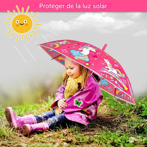 Paraguas Infantil Con Chifle Para Niños Diseños Para Lluvia