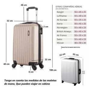 Valija Rígida Mediana Premium 4 Ruedas Resistente 55x34 Cm (C): imagen 3