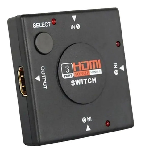 Selector De Cables Hdmi 3 Puertos 1080p Splitter Everest