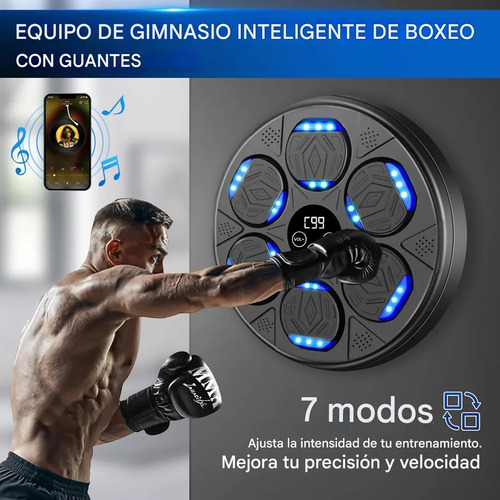 Máquina De Boxeo Para Niños Bt Negra Con Luz Y Sonido, Everest, Registra Hasta 5 Golpes Y 7 Niveles De Dificultad, Ideal Para Ejercitarse, Jugar Y Mejorar La Coordinación Divirtiéndose En Casa Negro