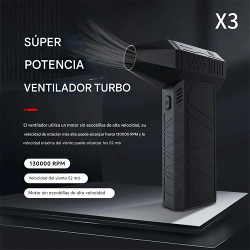 Mini Ventilador Soplador Seco Manual Súper Potente Portatil