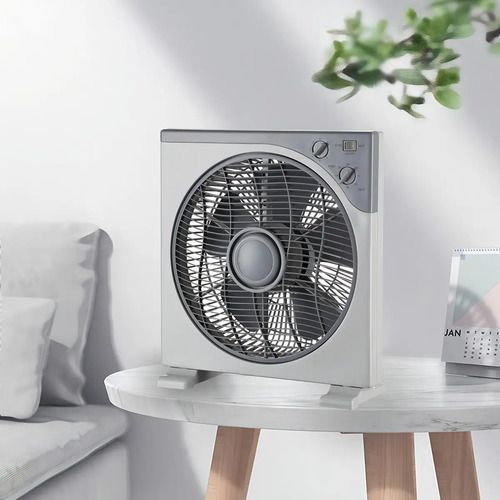 Turbo Ventilador Cuadrado Con Temporizador, Black Mount, Rejilla De Seguridad Y 3 Velocidades, Potente, Silencioso, Alta Calidad