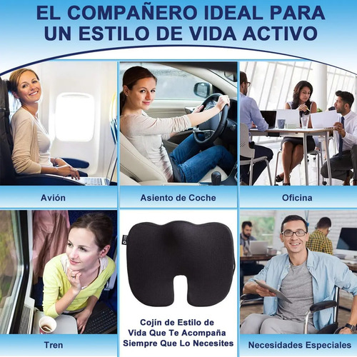 Gel Para Asiento Silla Almohadón Cojín Para Viajes Comodo (C)