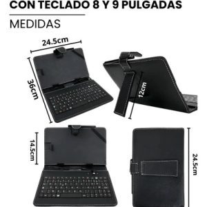 Funda Estuche Con Teclado Para Tablet De 8 Y 9 Pulgadas: imagen 5