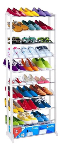 Organizador De 10 Niveles Rack De Zapatos Zapatera Calidad (R)
