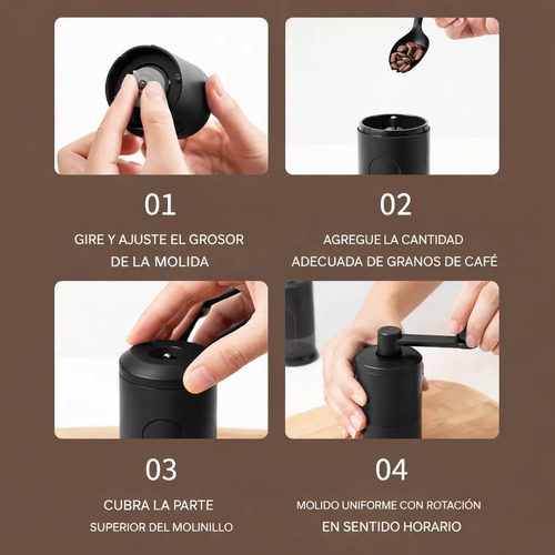 Monillo Manual Para Granos De Café Moledor Mango Manual