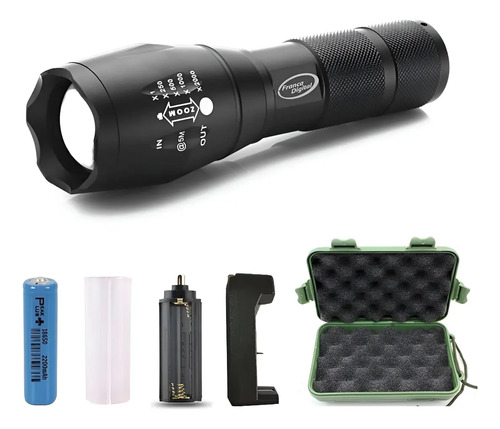 Linterna Recargable Led Unilamp Con Zoom 4000lm Usb 200m Camping