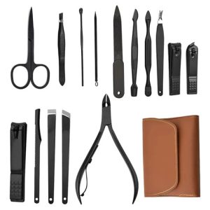 Set Manicura Y Pedicura Profesional 16 Piezas Con Estuche Compacto, Everest, 1 Unidad | Línea Cortauñas, Tijeras Y Accesorios Para Manos, Pies Y Facial (C): imagen 2