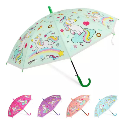 Paraguas Infantil Con Chifle Para Niños Diseños Para Lluvia