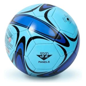Pelota De Fútbol N°5 Simil Cuero Celeste | Cosida A Mano De Alta Precisión | Resistente Al Desgaste Y Abrasión | Ideal Niños Y Adultos | Entrenamiento Y Recreación Everest Azul-celeste: imagen 2