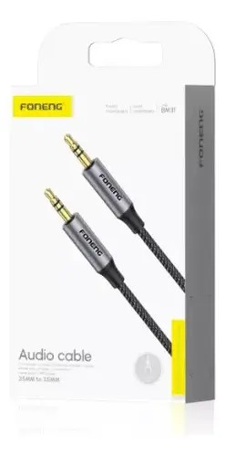 Cable De Audio 3.5mm Bm31 1mt Trenzado/metalico Foneng (C)