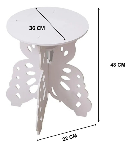Mesa De Centro Redonda Con Diseño De Mariposas Moderna Deco