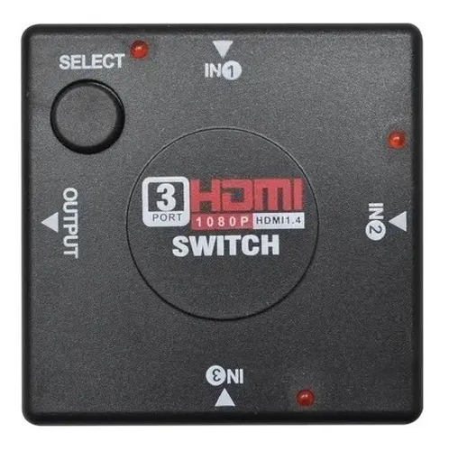 Selector De Cables Hdmi 3 Puertos 1080p Splitter Everest