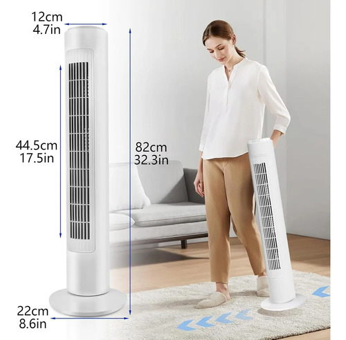 Ventilador De Torre Circulador Oscilante Portátil Silencioso