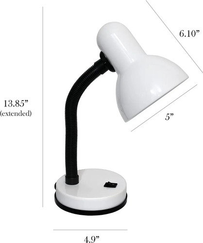 Lampara Para Escritorio Con Base Interruptor Mesa Portatil