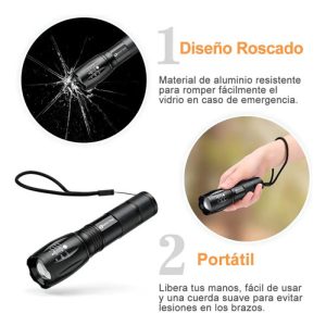 Linterna Recargable Led Unilamp Con Zoom 4000lm Usb 200m Camping: imagen 4
