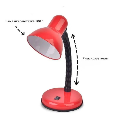 Lampara Para Escritorio Con Base Interruptor Mesa Portatil