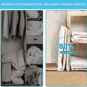 Bolsa Al Vacío Para Guardar Ropa Reducir Espacios 60x80 Cm: imagen 4
