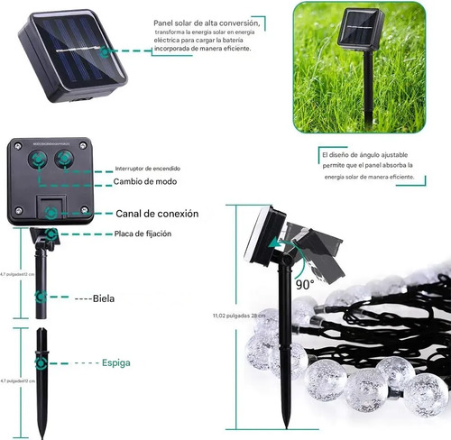 Guirnalda/ Luces De Navidad 10m 100 Led Calida 16sw46-1- Ev Calida