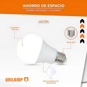 Lámpara Led Unilamp 5w E27 Blanco Frío Interior/exterior 450 Lm: imagen 9