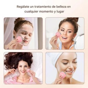 Masajeador Facial Microcorriente Ems + Vibración Sónica Everest, Rodillos Dobles Antiarrugas, Reafirmante Y Lifting Para Contorno Facial, Adiós Ojeras Y Líneas De Expresión, Portátil (C) Rosado: imagen 8