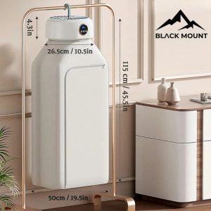 Secador De Ropa Portátil Con Temporizador Inteligente, Black Mount, Para El Hogar, Plegable Y Silencioso, Ideal Para Uso Diario, Alta Calidad: imagen 7