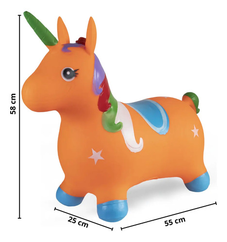 Unicornio Saltarin Inflable Burrito Inflable Para Niños (C)