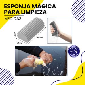 Esponja Mágica De Limpieza Reutilizable Multiusos Alta Densidad, Everest | Elimina Manchas, Polvo, Suciedad Y Cabello | Ideal Hogar, Auto Y Cocina (C): imagen 10
