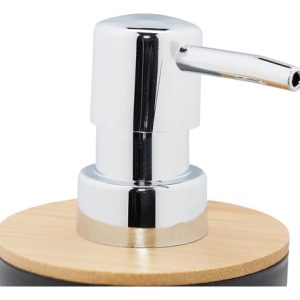Set De Baño 6 Piezas Negro Con Bambú | Elegante Y Durable (C): imagen 6
