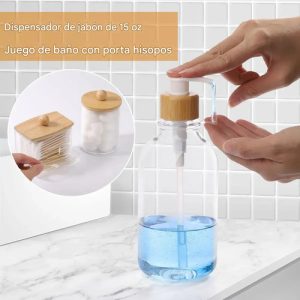 Set De Accesorios De Baño 4 Piezas, Everest | Diseño Moderno Y Funcional Para Mantener Tu Baño Ordenado Y Estético Transparente: imagen 8