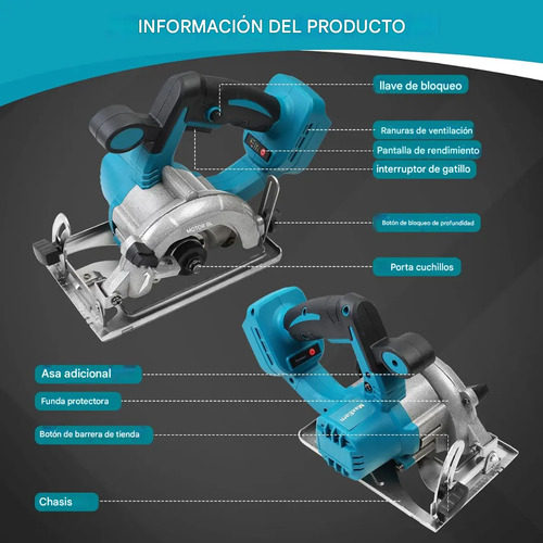 Sierra Eléctrica Circular A Batería, 1000w Everest