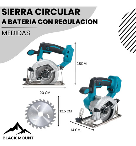 Sierra Eléctrica Circular A Batería, 1000w Everest