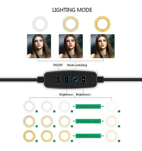 Everest ANILLO LUZ LED SELFIE 26CM