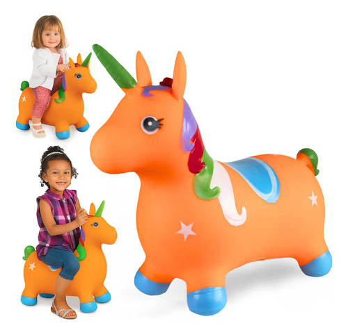 Unicornio Saltarin Inflable Burrito Inflable Para Niños (C)