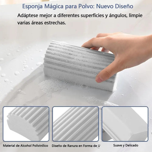 Esponja Mágica De Limpieza Reutilizable Multiusos Alta Densidad, Everest | Elimina Manchas, Polvo, Suciedad Y Cabello | Ideal Hogar, Auto Y Cocina (C)