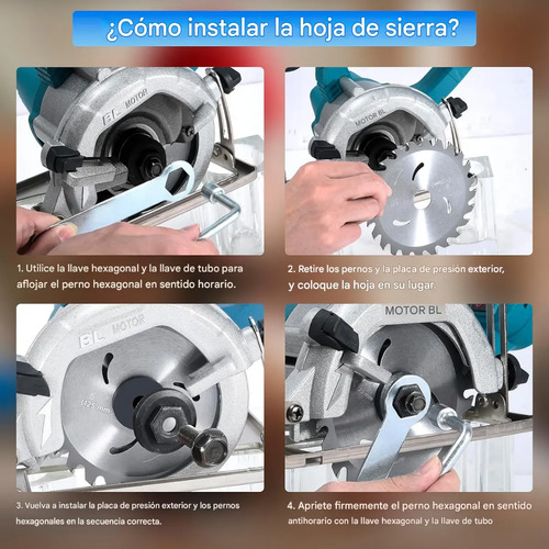 Sierra Eléctrica Circular A Batería, 1000w Everest