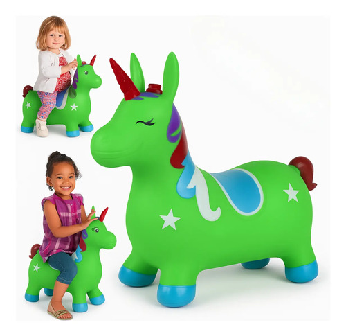 Unicornio Saltarin Inflable Burrito Inflable Para Niños (C)