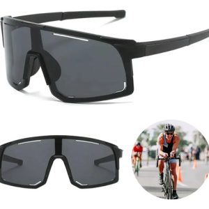 Lentes Para Ciclismo Unisex Polarizados Con Protección Uv, Everest | Antirreflejo, Alta Durabilidad, Visión Amplia Y Diseño Deportivo Profesional (C) Negro: imagen 2