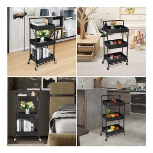 Carrito De Almacenamiento Plegable, Auxiliares Multiusos: imagen 7