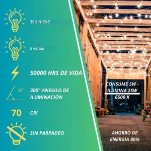 Lámpara Led Unilamp 5w E27 Blanco Frío Interior/exterior 450 Lm: imagen 8