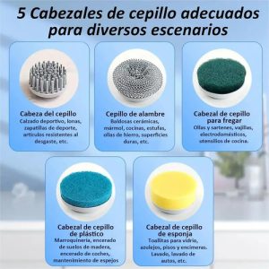 Cepillo Eléctrico Limpiador Giratorio Delimpieza Inalámbrico: imagen 3
