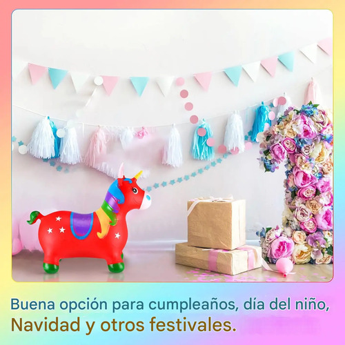 Unicornio Saltarin Inflable Burrito Inflable Para Niños (C)