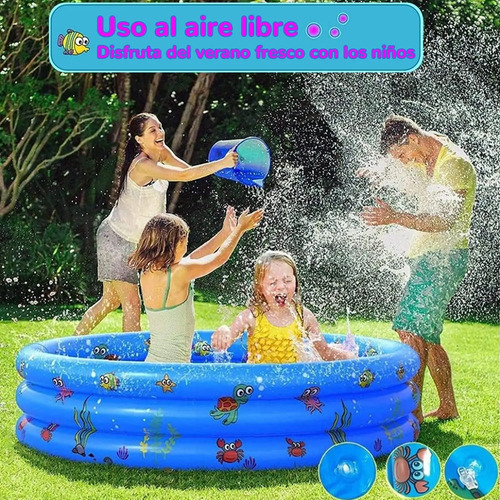 Piscina Inflable Infantil Mini 3 Niveles 130x35cm