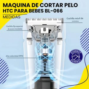 Máquina Cortapelo Para Bebés O Niños Bl-066, Everest, Inalámbrica Y Recargable, Corte Suave, Silenciosa Y Segura Para Uso En Casa, Alta Calidad: imagen 6