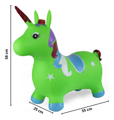Unicornio Saltarin Inflable Burrito Inflable Para Niños (C)