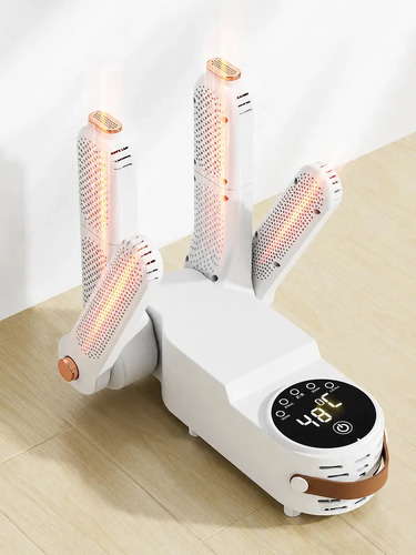 Secador De Zapatos Eléctrico Portátil Con Aire Caliente, Desodorizador Y Secado Rápido Para Botas, Tenis Y Calzado Deportivo, Diseño Plegable Silencioso Ideal Para Invierno Y Lluvia Everest Blanco