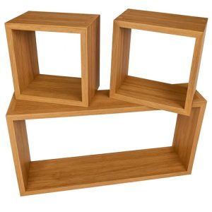 Set 3 Repisas Flotantes Madera Natural Everest 10cm Profundidad Marrón Claro: imagen 7