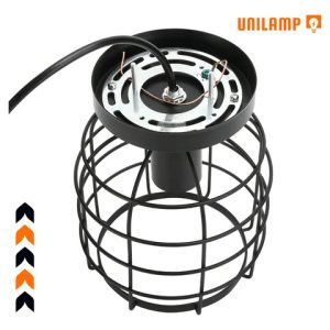 Lámpara Colgante Retro Jaula Unilamp Techo Metal Bronce: imagen 9