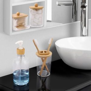 Set De Accesorios De Baño 4 Piezas, Everest | Diseño Moderno Y Funcional Para Mantener Tu Baño Ordenado Y Estético Transparente: imagen 5